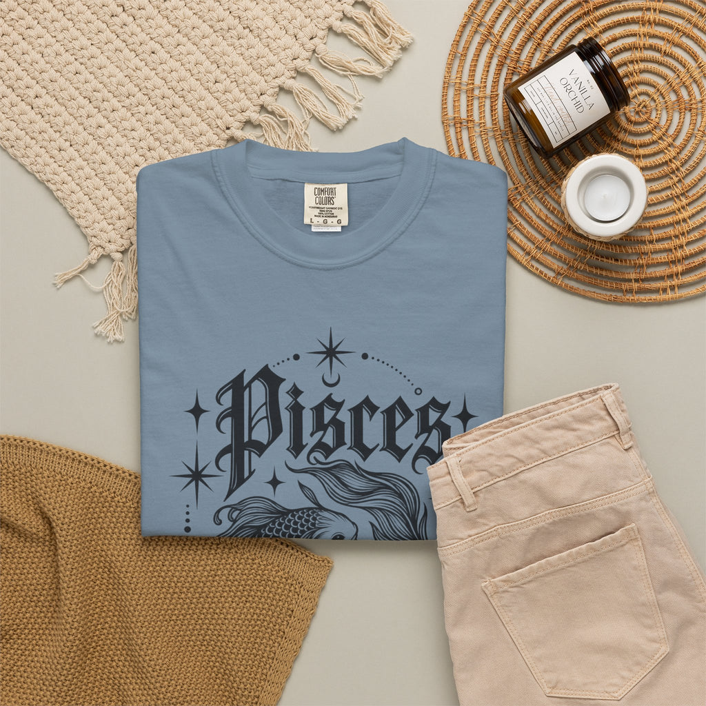 Pisces Zodiac T-Shirt — Vintage Fish Astrology Tee