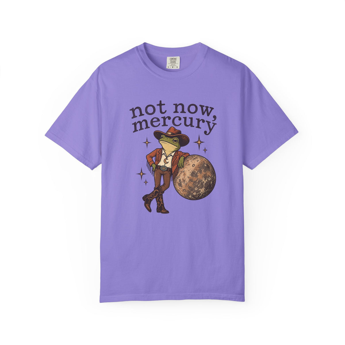 Not Now Mercury Tee — Mercury Retrograde Astrology Graphic T-Shirt