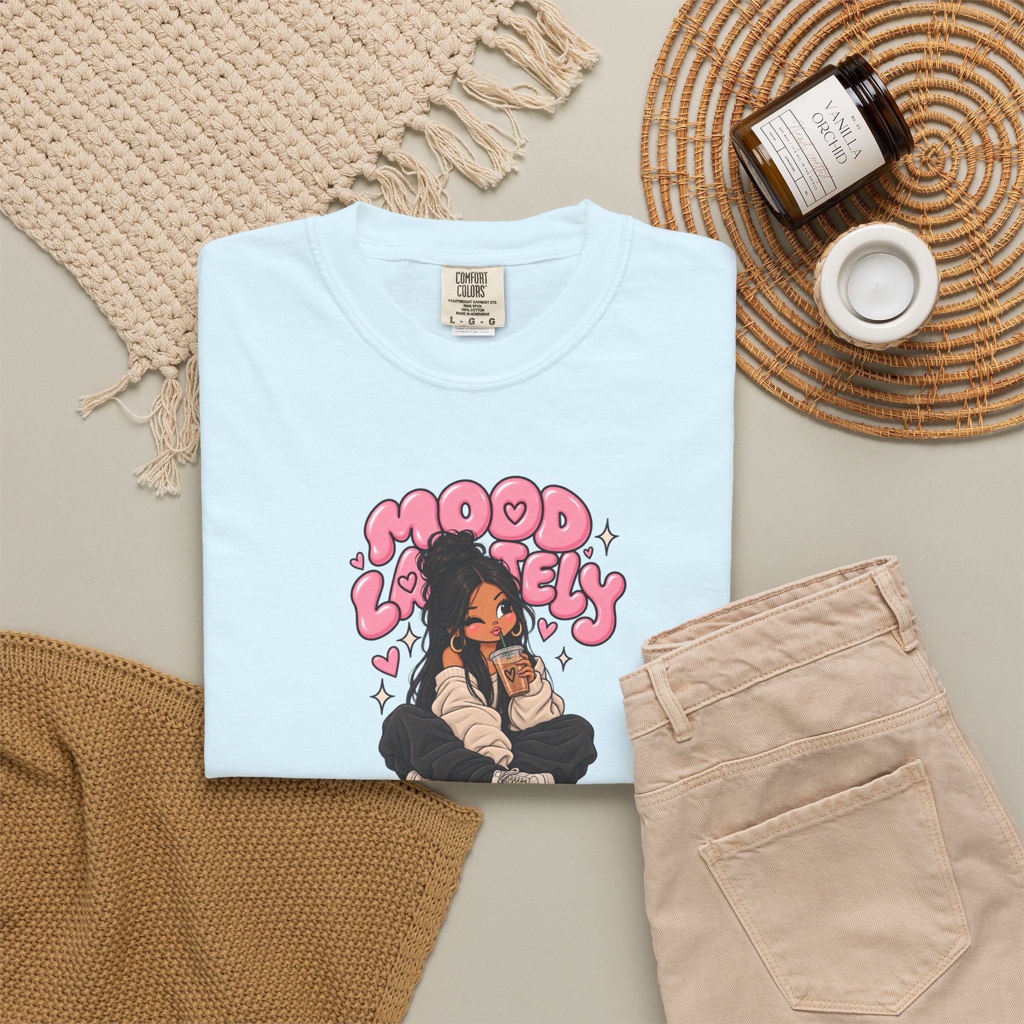 Mood Lovely T-Shirt — Cute Cartoon Girl Graphic Tee