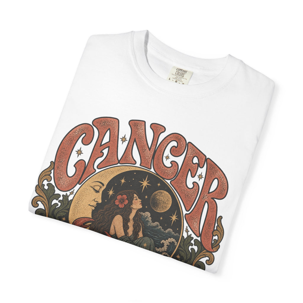 Cancer Zodiac T‑Shirt — Vintage Astrology Tee (Cancer Zodiac Sign)