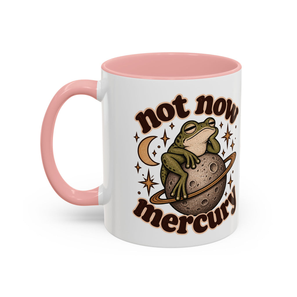 Not Now Mercury Mug — Retro Frog & Planet Ceramic Coffee Mug