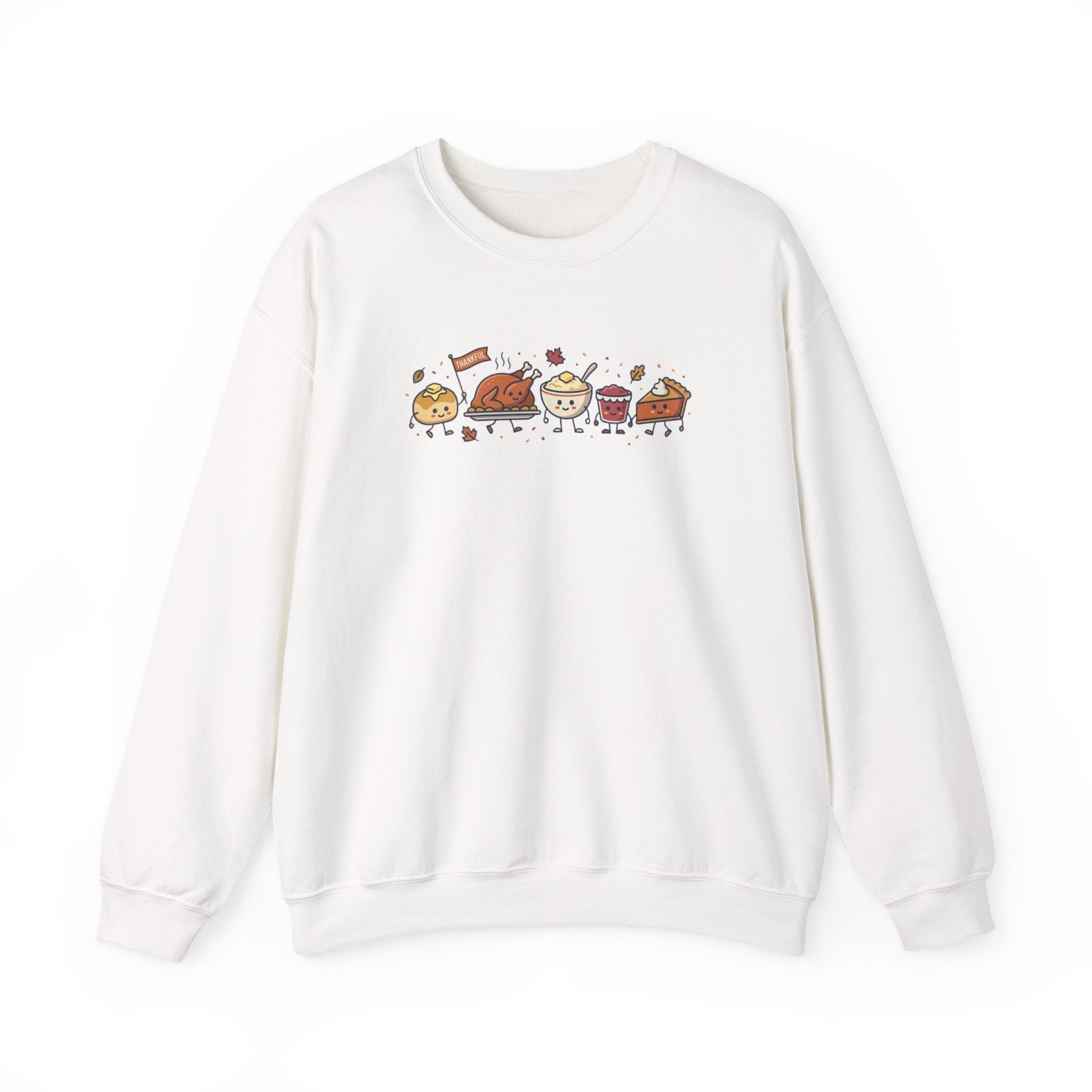 Cute Thanksgiving Food Icons Sweatshirt | Fall Harvest Friendsgiving