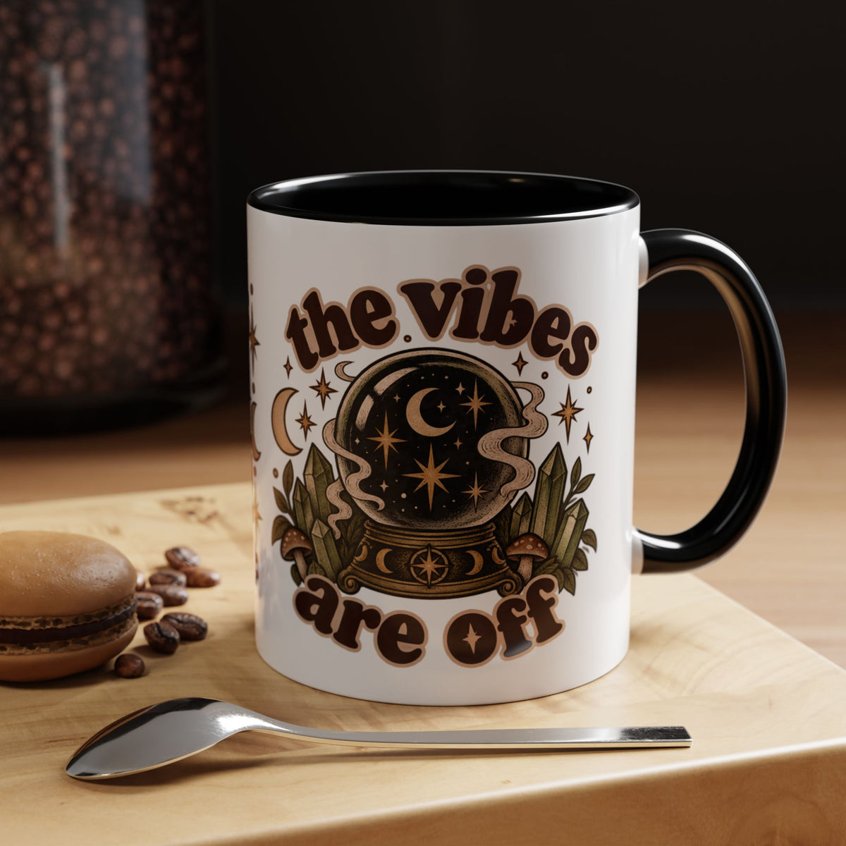 The Vibes Are Off Mug — Crystal Ball Mystical Ceramic Coffee Mug
