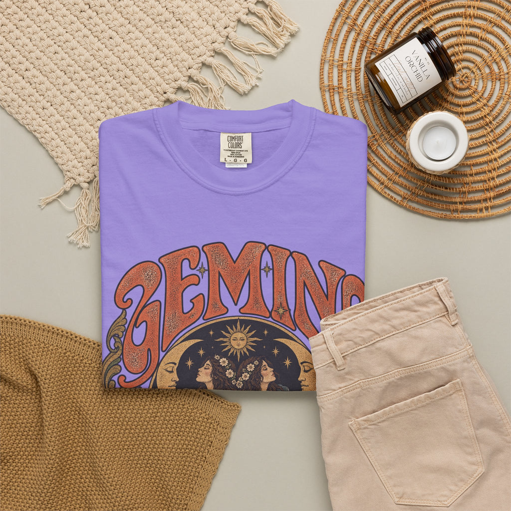 Gemini Zodiac T-Shirt — Vintage Astrological Graphic Tee