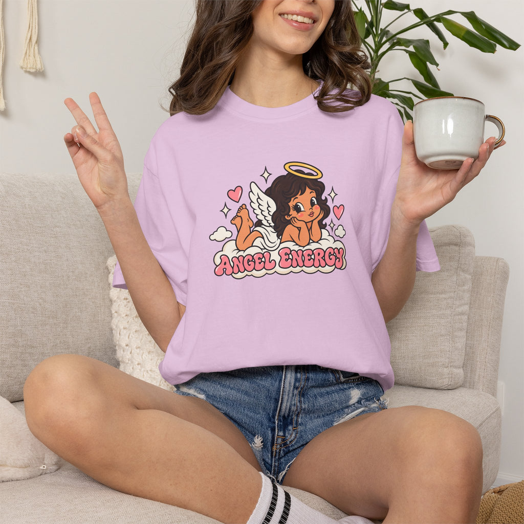Angel Energy T-Shirt — Cute Retro Angel Graphic Tee
