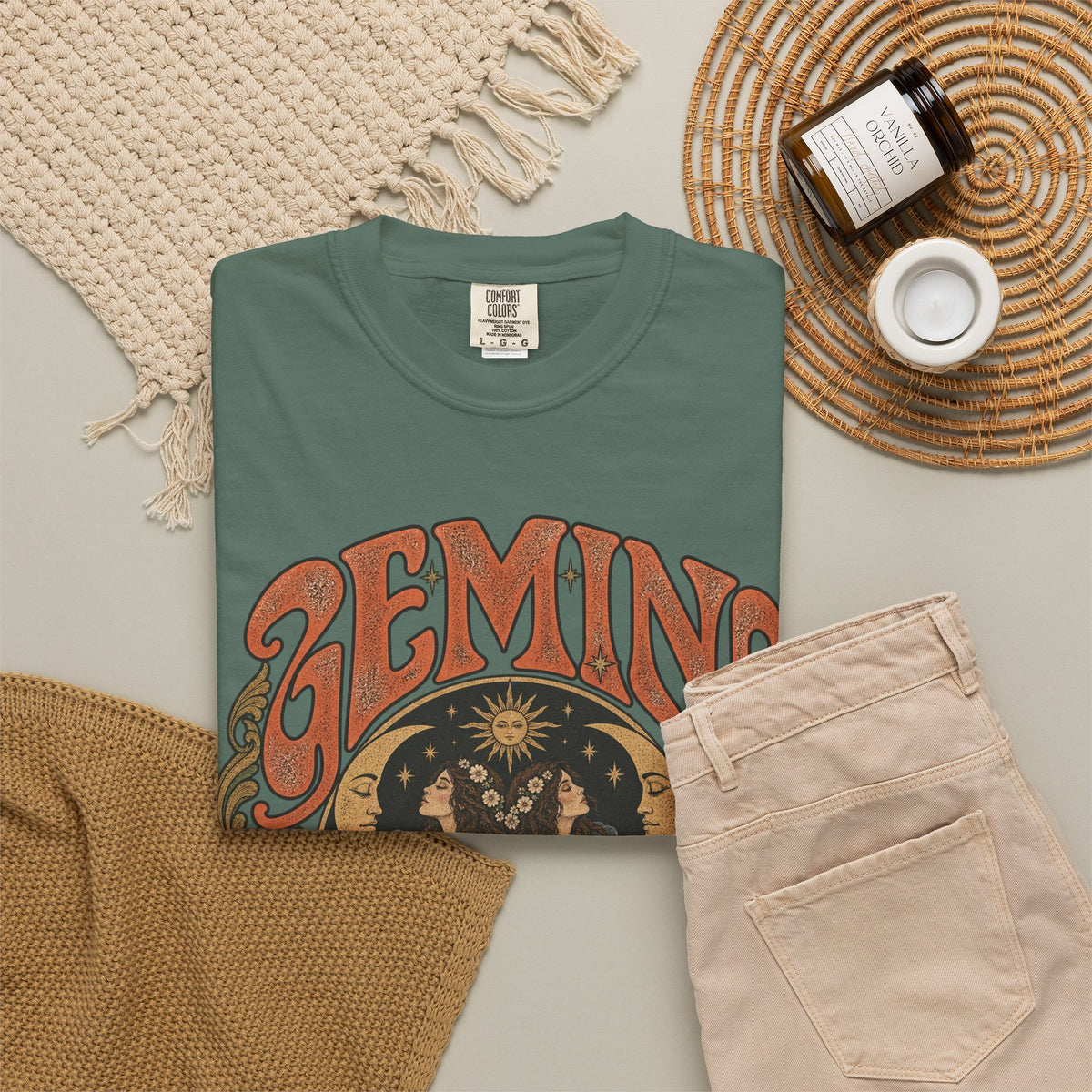 Gemini Zodiac T-Shirt — Vintage Astrological Graphic Tee