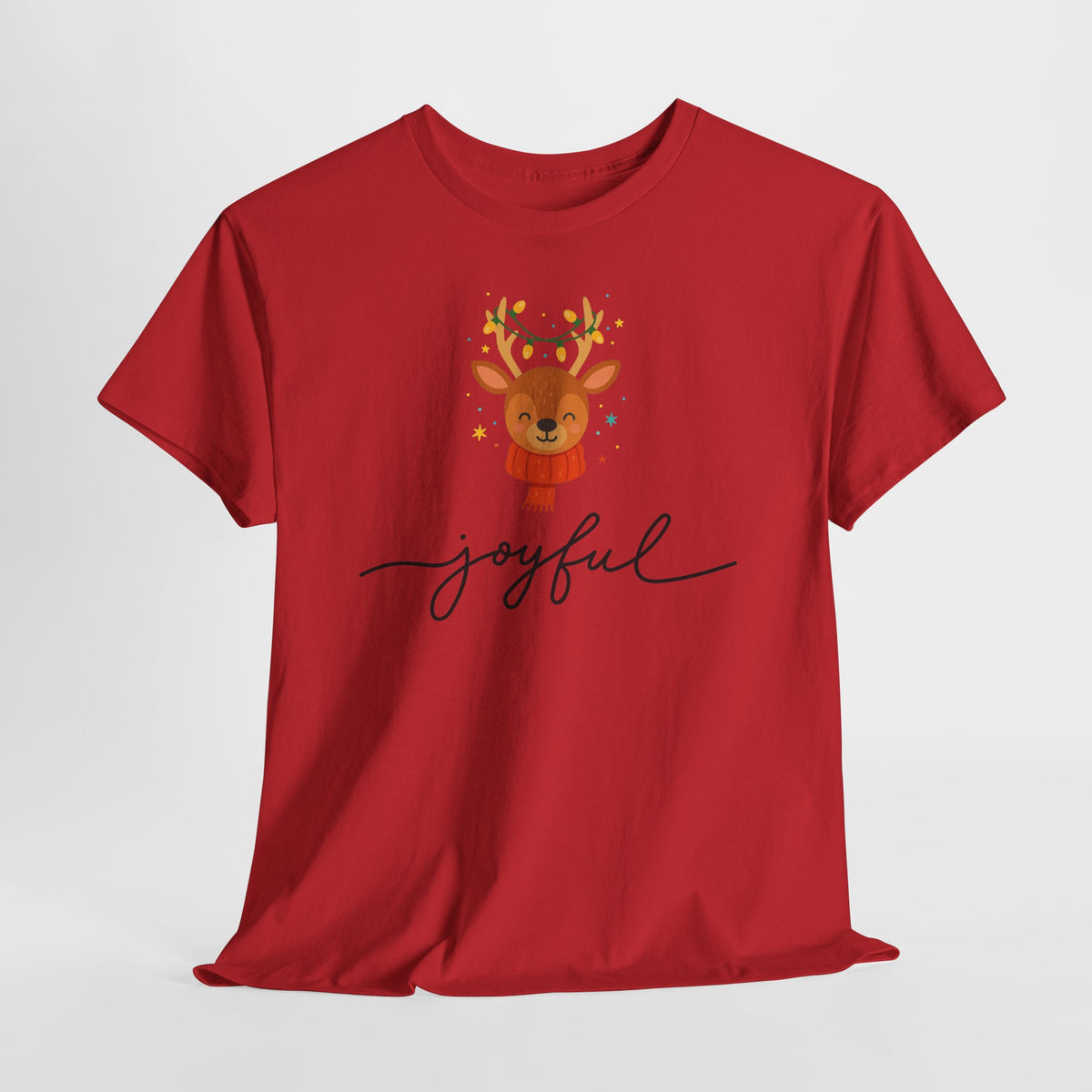 Joyful Reindeer Tee – Cute Holiday Christmas Shirt