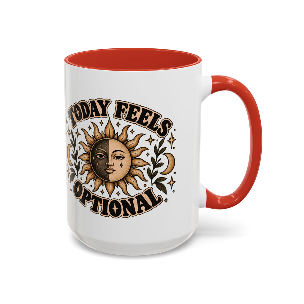 Today Feels Optional Mug — Vintage Sun & Moon Ceramic Coffee Mug
