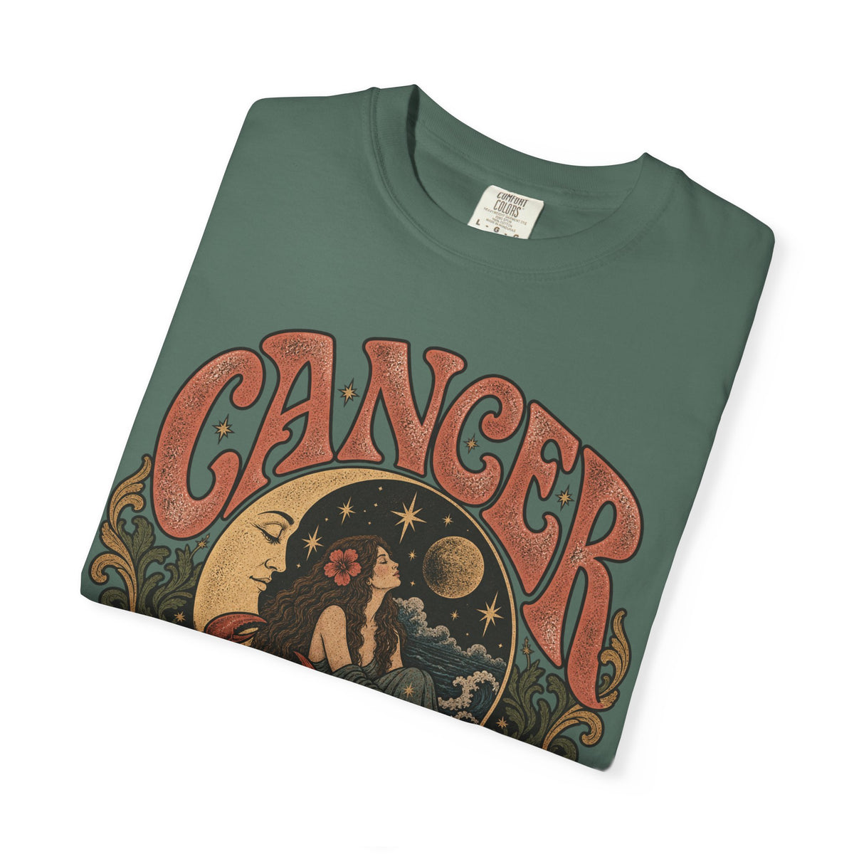 Cancer Zodiac T‑Shirt — Vintage Astrology Tee (Cancer Zodiac Sign)
