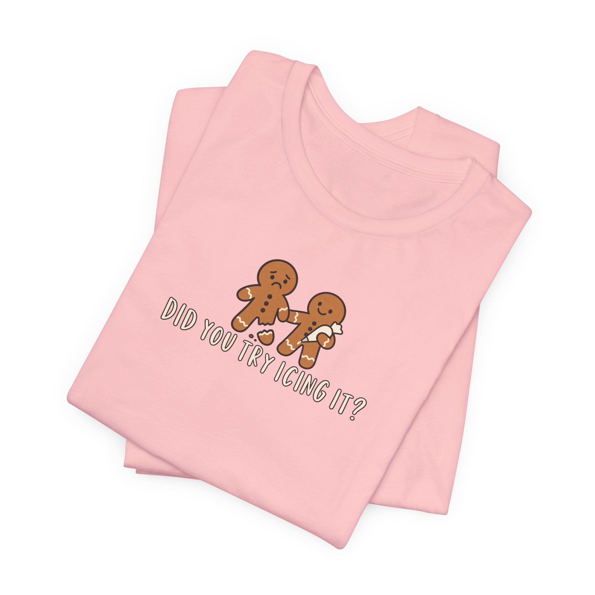 Gingerbread Couple Tee – "Did You Try Icing It?" Holiday Christmas Shirt