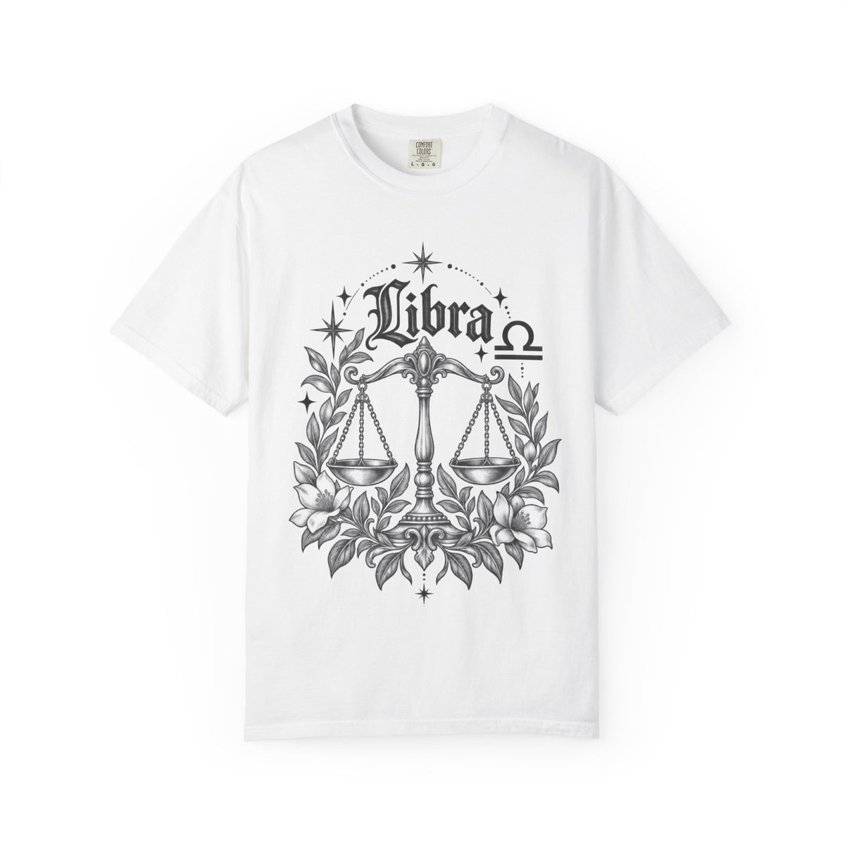 Libra Scales Zodiac Tee — Astrology Graphic T-Shirt