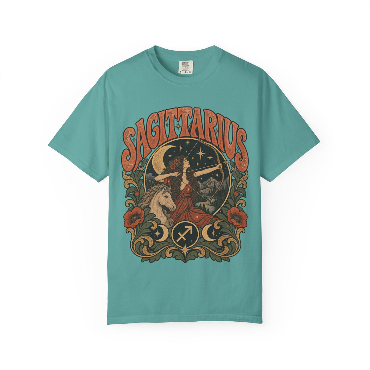 Sagittarius Zodiac T-Shirt — Retro Astrology Archer Design