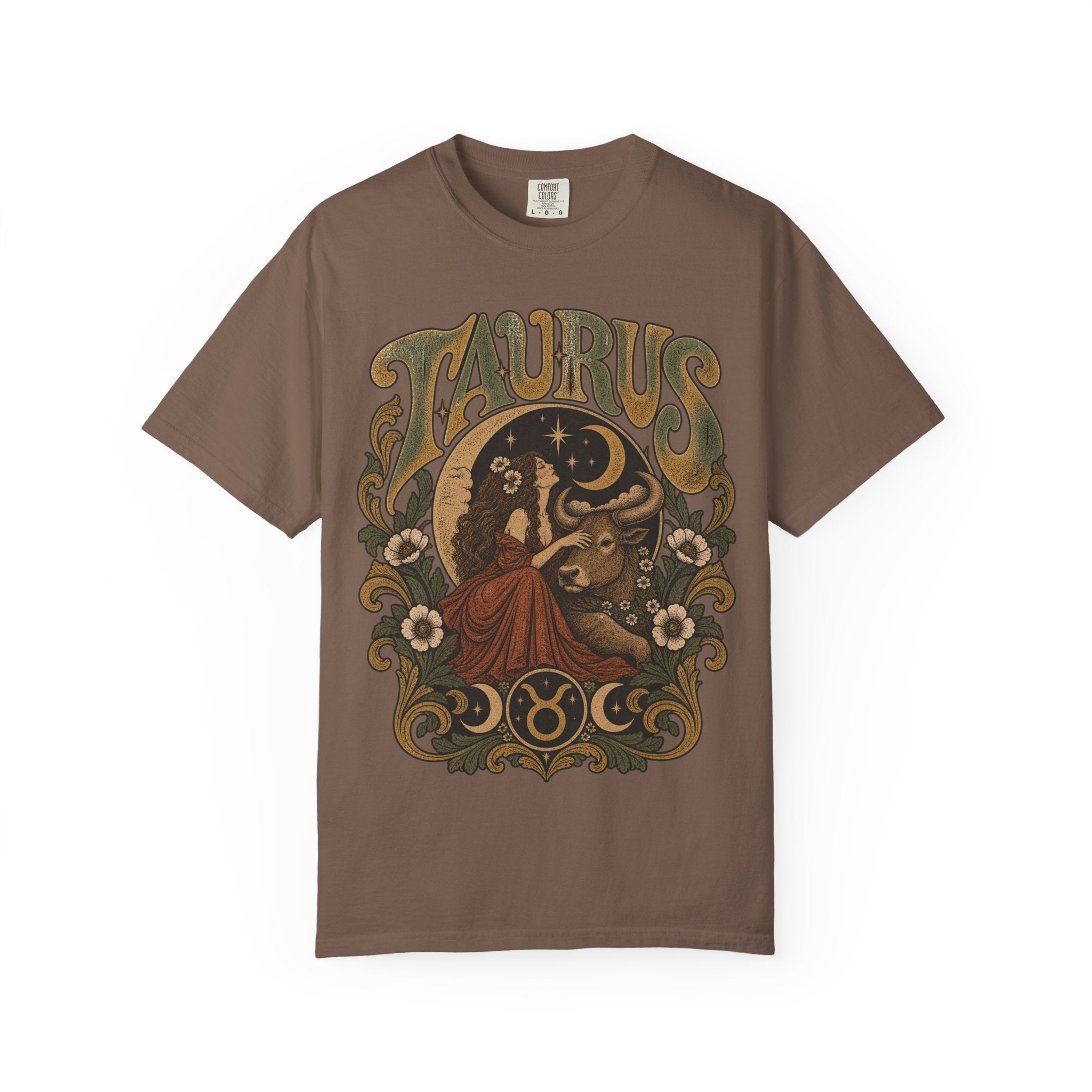 Taurus Zodiac T‑Shirt — Vintage Astrological Bull Graphic
