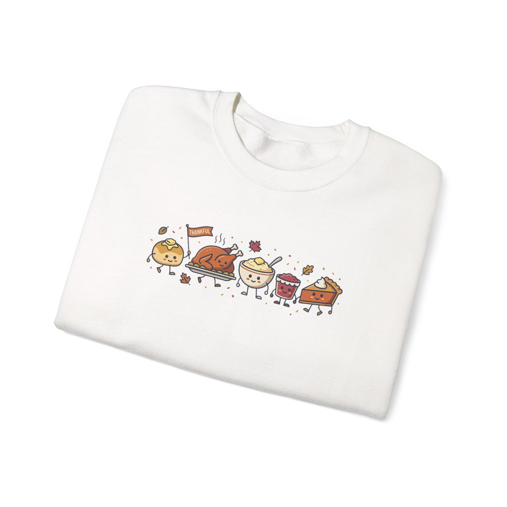 Cute Thanksgiving Food Icons Sweatshirt | Fall Harvest Friendsgiving