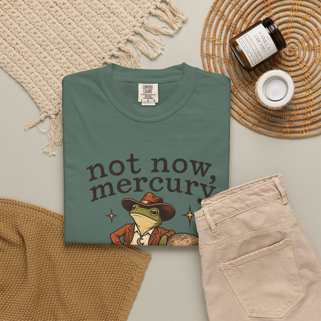 Not Now Mercury Tee — Mercury Retrograde Astrology Graphic T-Shirt
