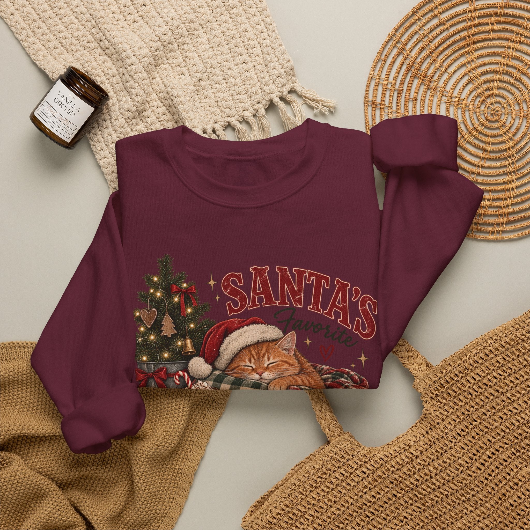 Christmas Sweatshirt — "Santa's Favorite" Cozy Holiday Crewneck