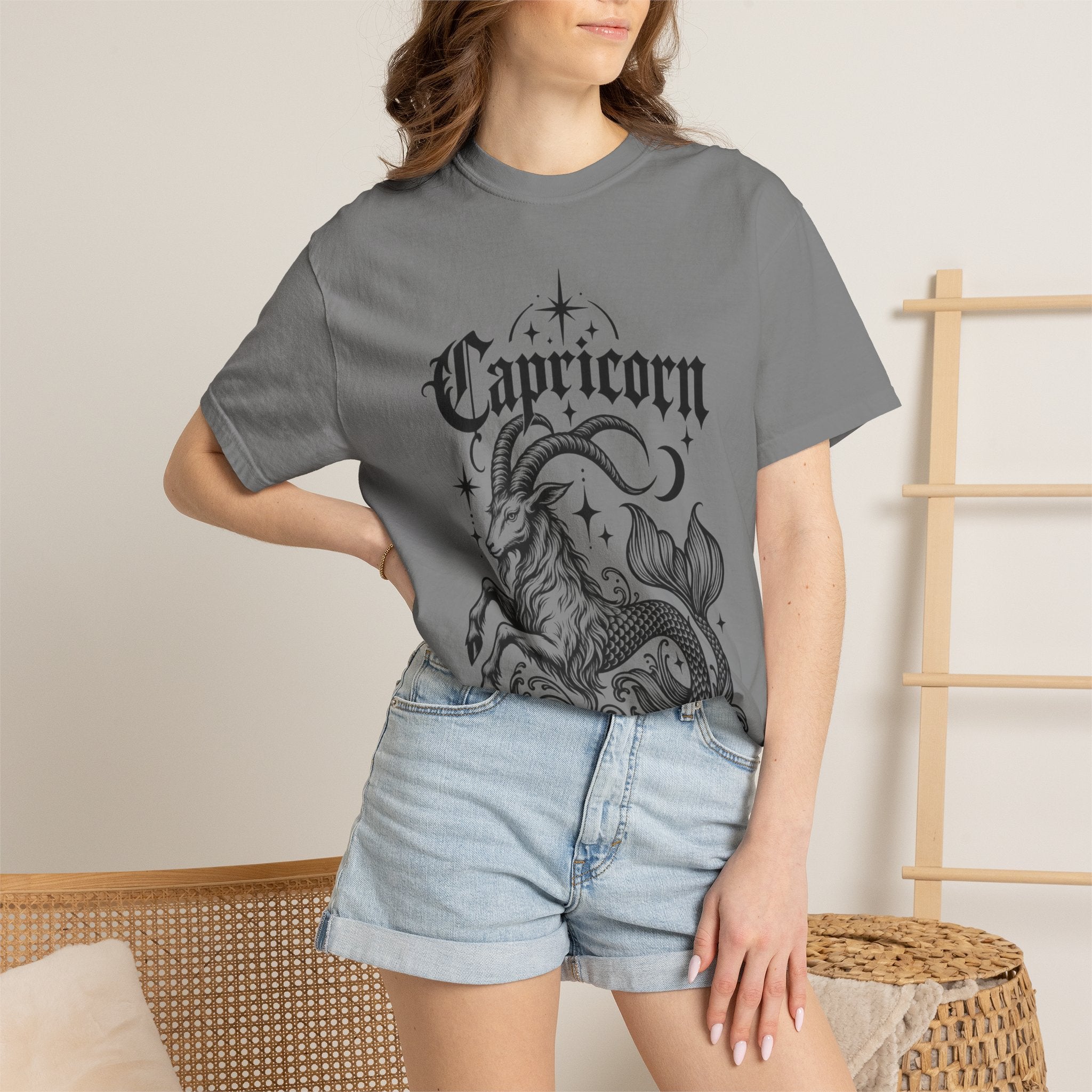 Capricorn Zodiac T-Shirt — Mystical Goat-Fish Astrology Tee