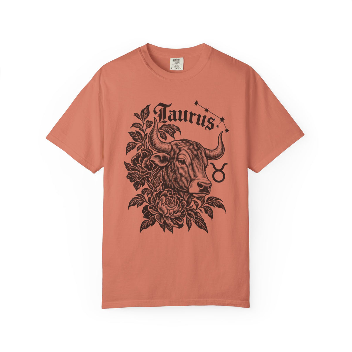Taurus Floral Bull Zodiac Tee — Astrology Graphic T-Shirt