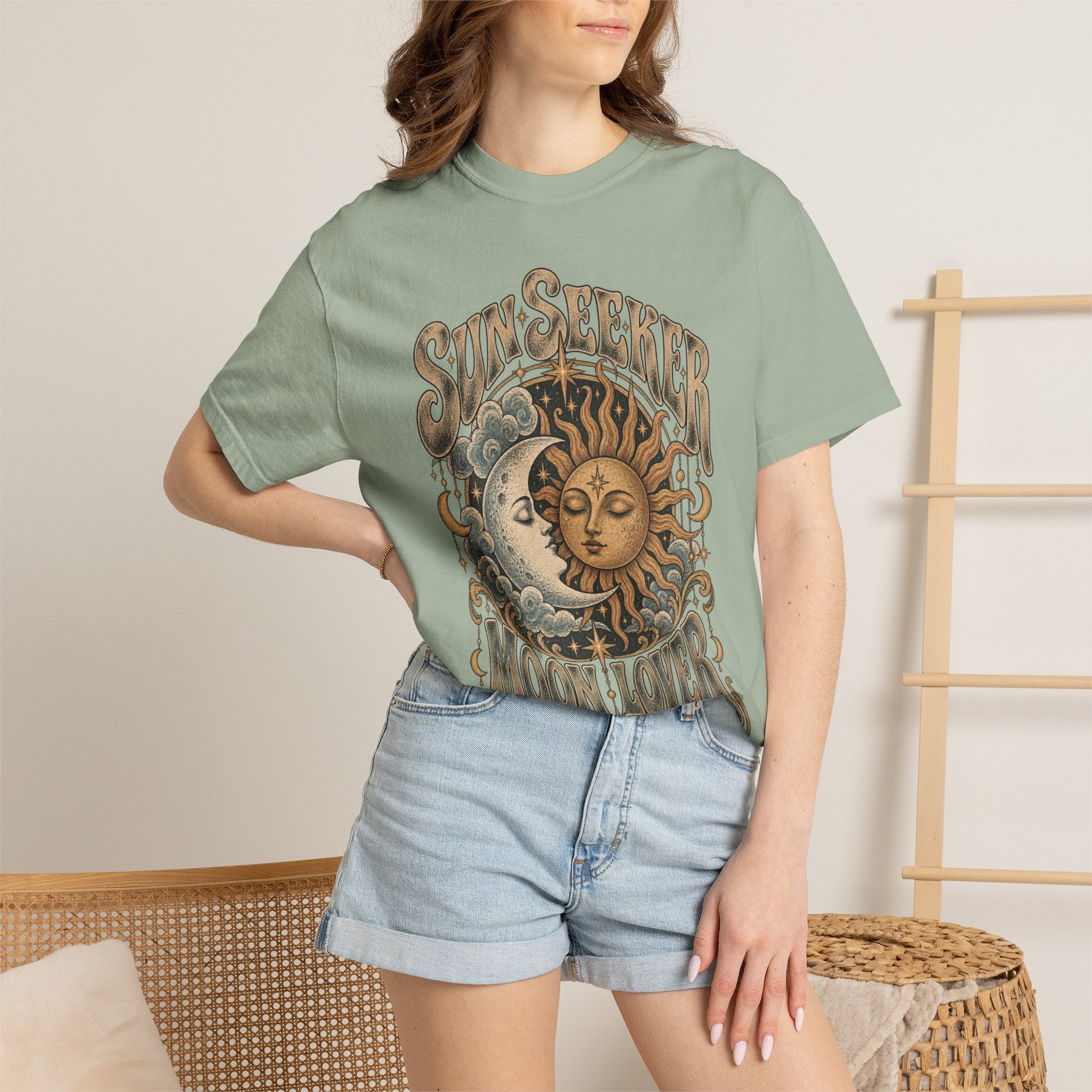 Sunseeker Moonlovers T-Shirt — Vintage Sun & Moon Graphic Tee