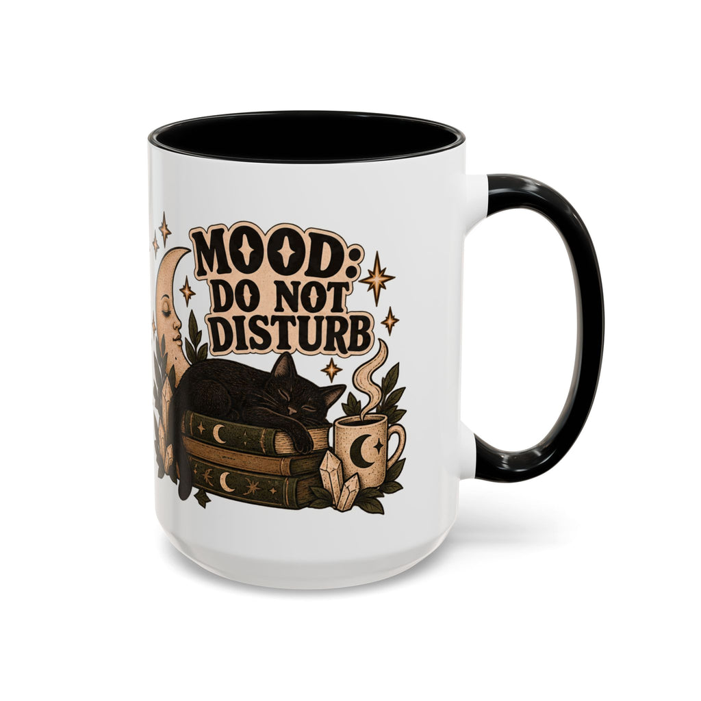 Mood: Do Not Disturb Mug — Sleepy Cat & Moon Ceramic Coffee Mug