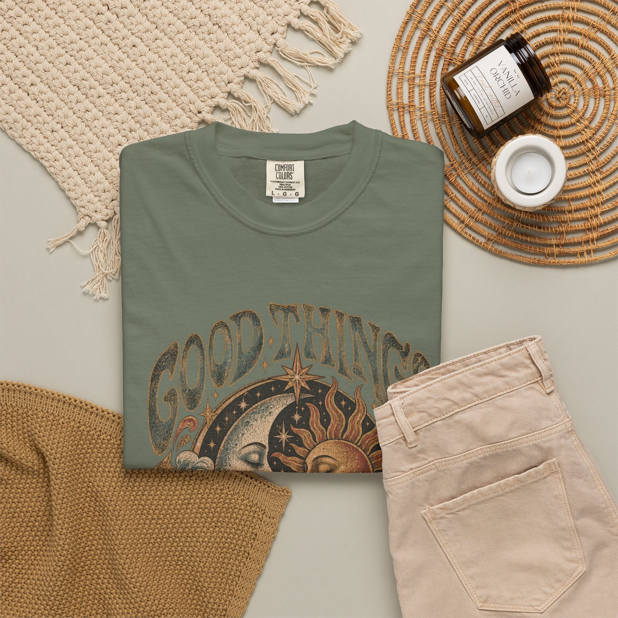 Good Things Take Time Tee — Vintage Sun & Moon Graphic T-Shirt