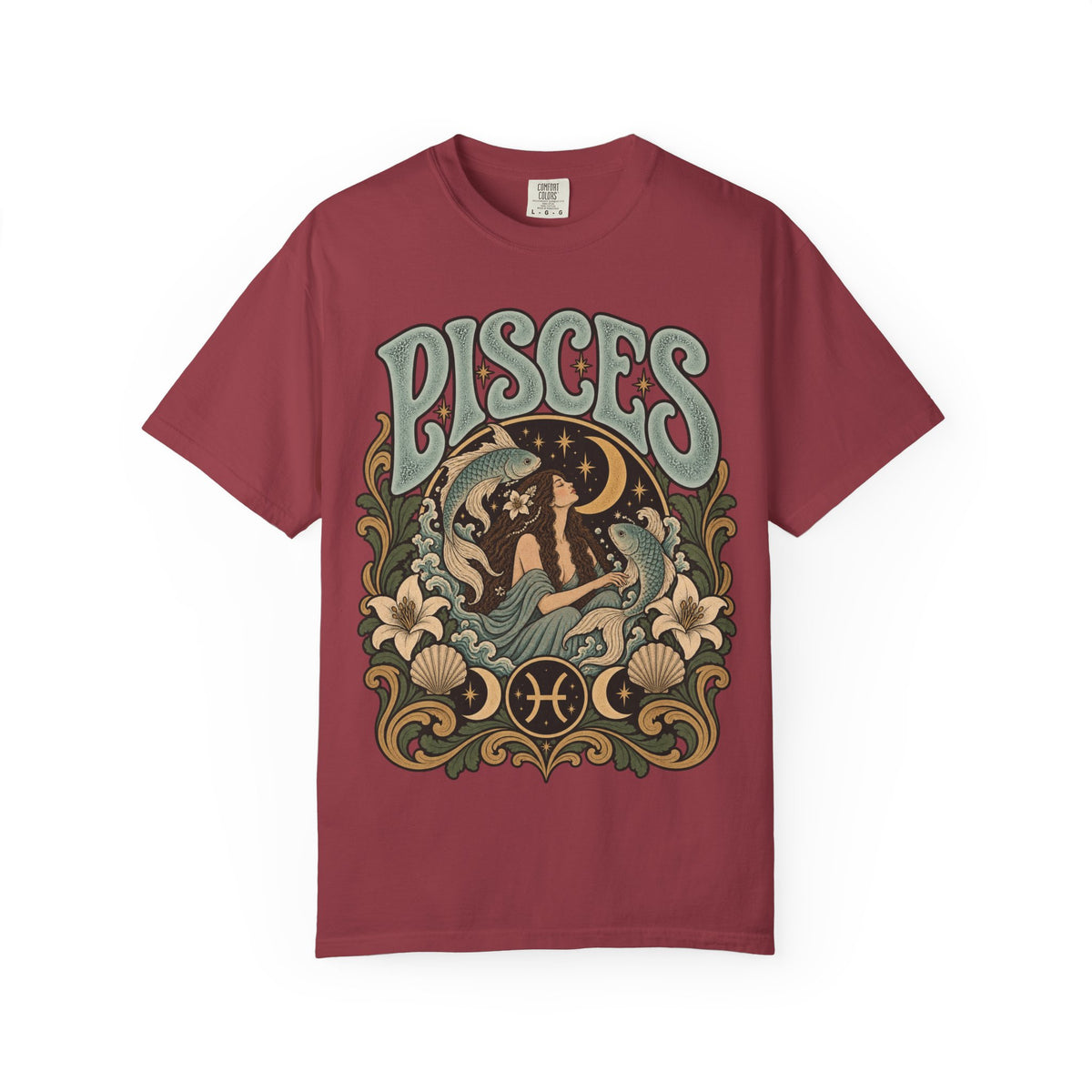 Pisces Zodiac T-Shirt — Retro Astrological Artwork