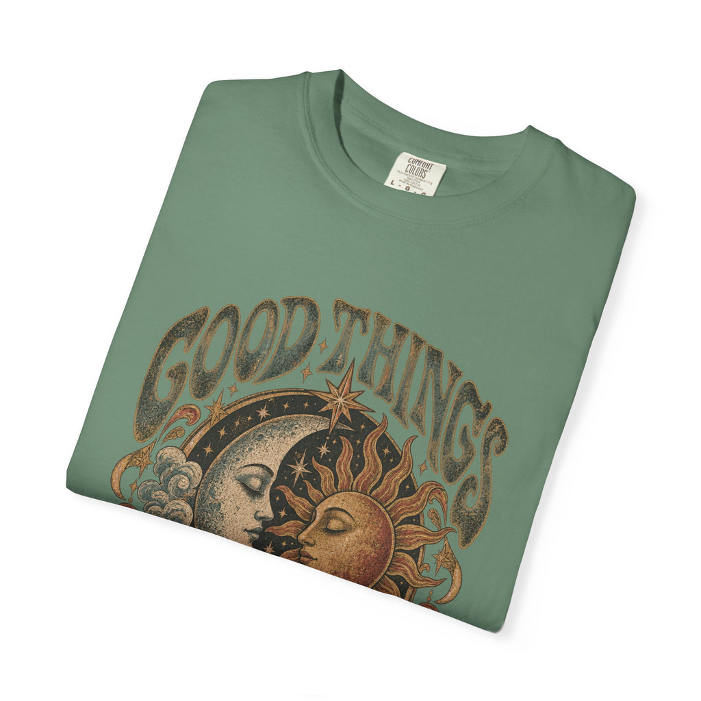 Good Things Take Time Tee — Vintage Sun & Moon Graphic T-Shirt
