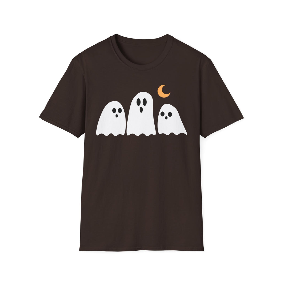 Cute Ghosts T-Shirt – Playful Halloween Moon Graphic Tee