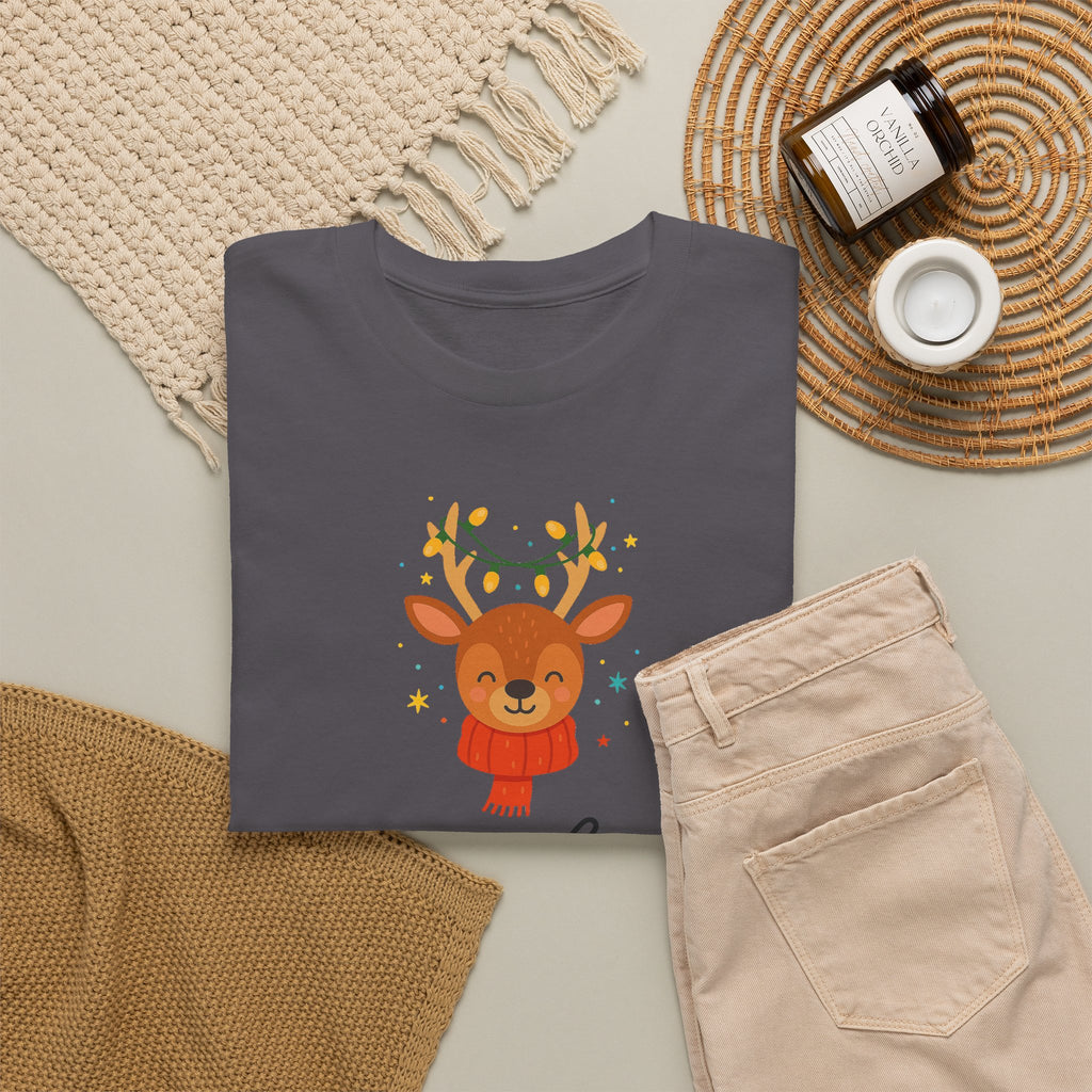 Joyful Reindeer Tee – Cute Holiday Christmas Shirt