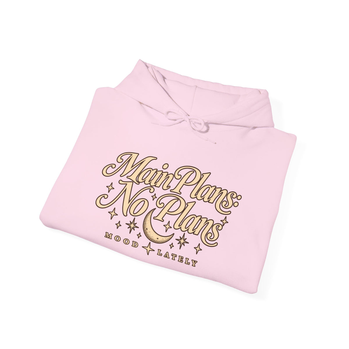 Main Plans No Plans Hoodie — Cozy Retro Graphic Pullover