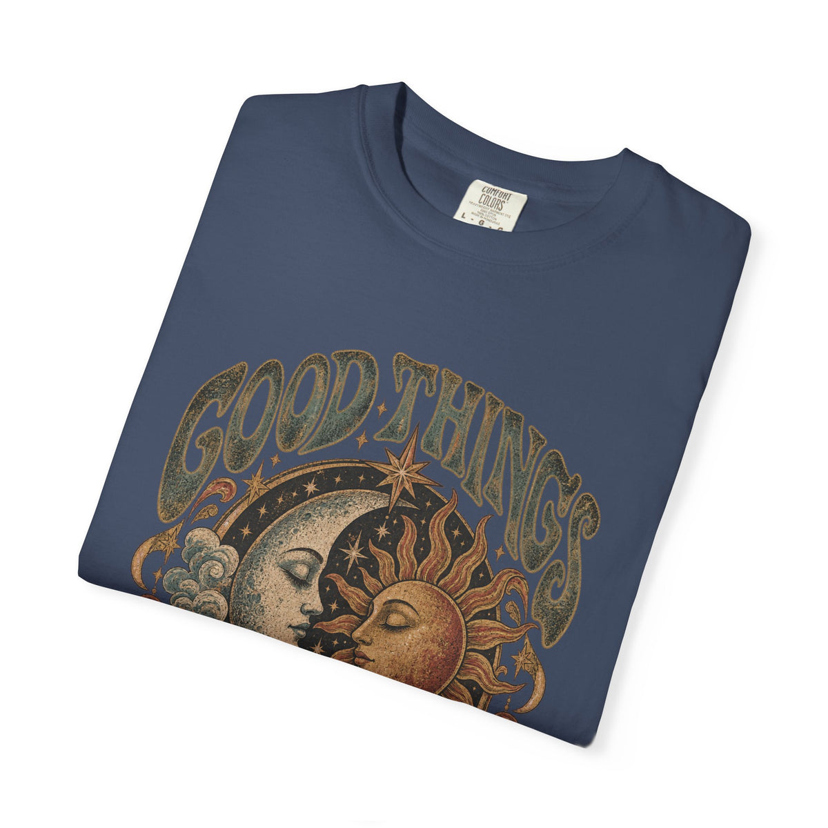 Good Things Take Time Tee — Vintage Sun & Moon Graphic T-Shirt