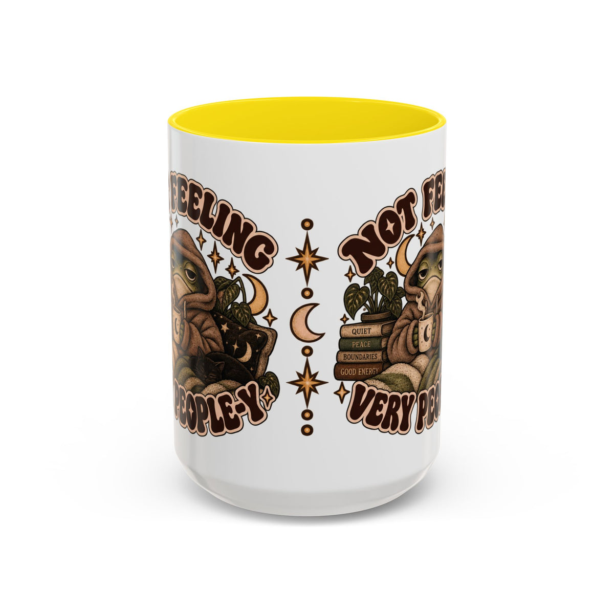 Not Feeling Very Peopley Mug — Cozy Frog Introvert Ceramic Coffee Mug