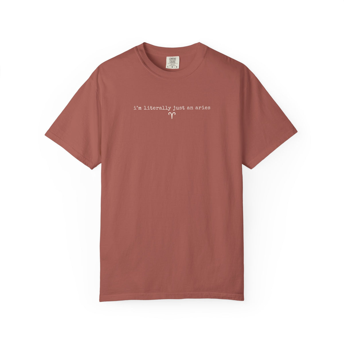 I'm Literally Just an Aries Garment-Dyed T-Shirt — Vintage Cream Comfort Tee