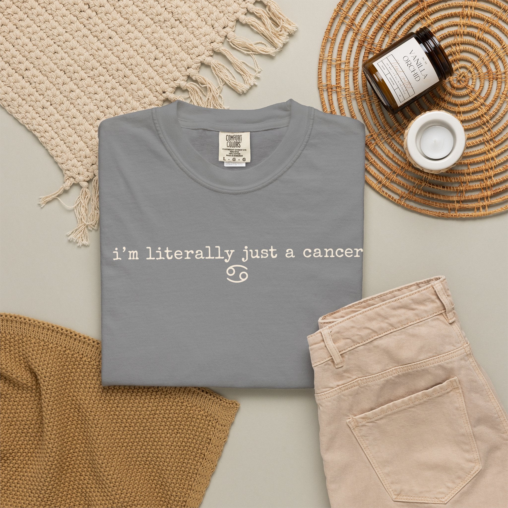 "I'm Literally Just a Cancer" Zodiac Tee