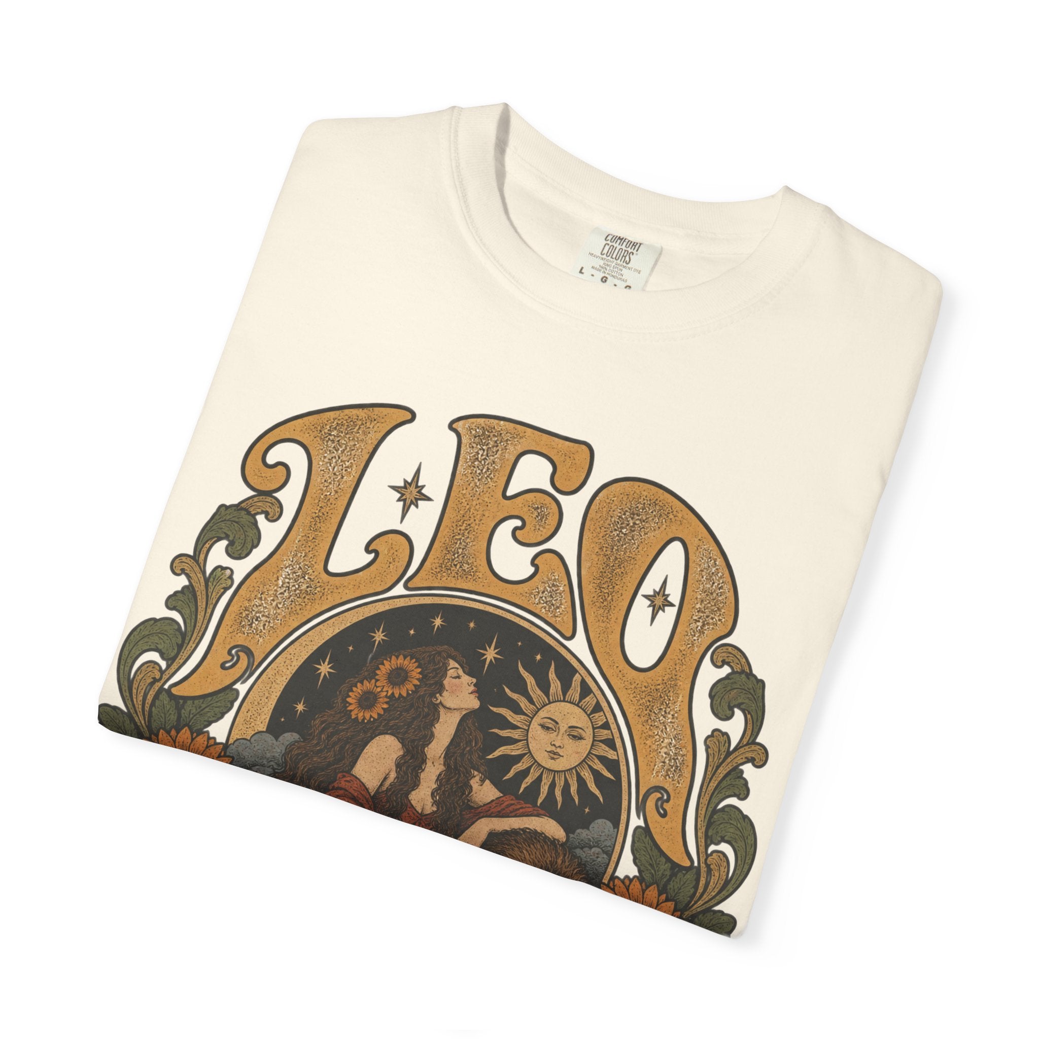 Leo Zodiac T-Shirt — Vintage Astrology Lion Graphic