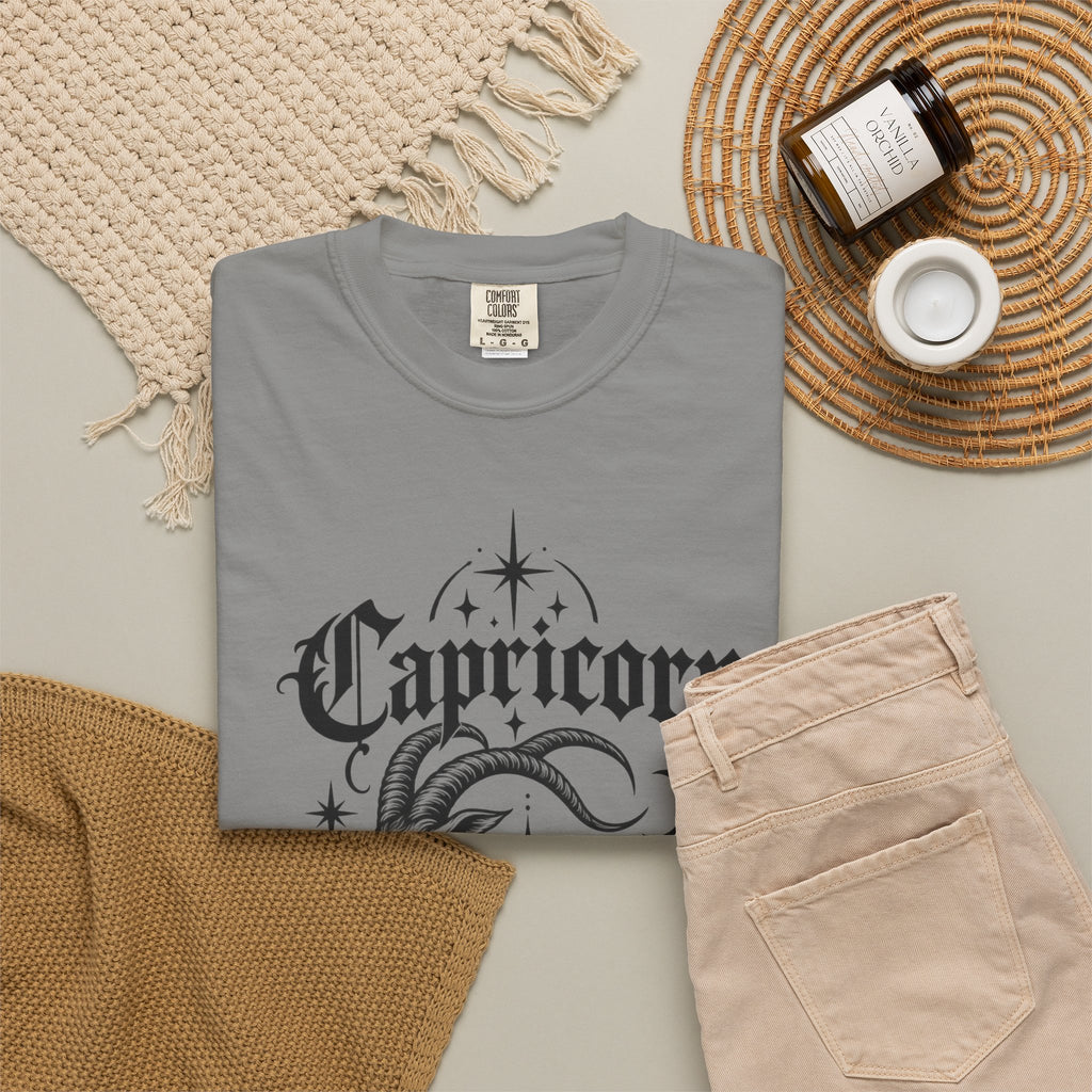 Capricorn Zodiac T-Shirt — Mystical Goat-Fish Astrology Tee