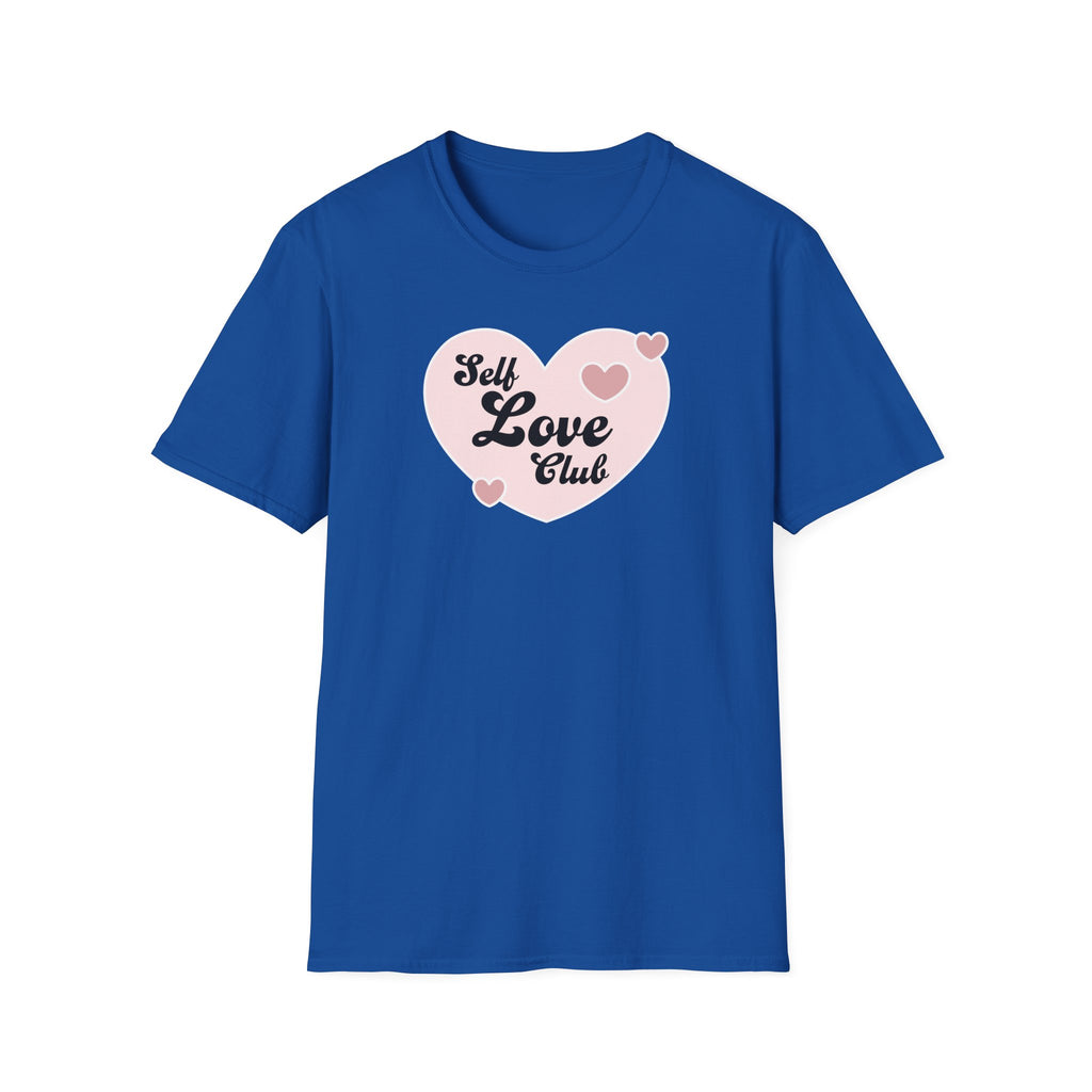 Self Love Club T-Shirt — Pink Heart Graphic Tee for Women & Teens