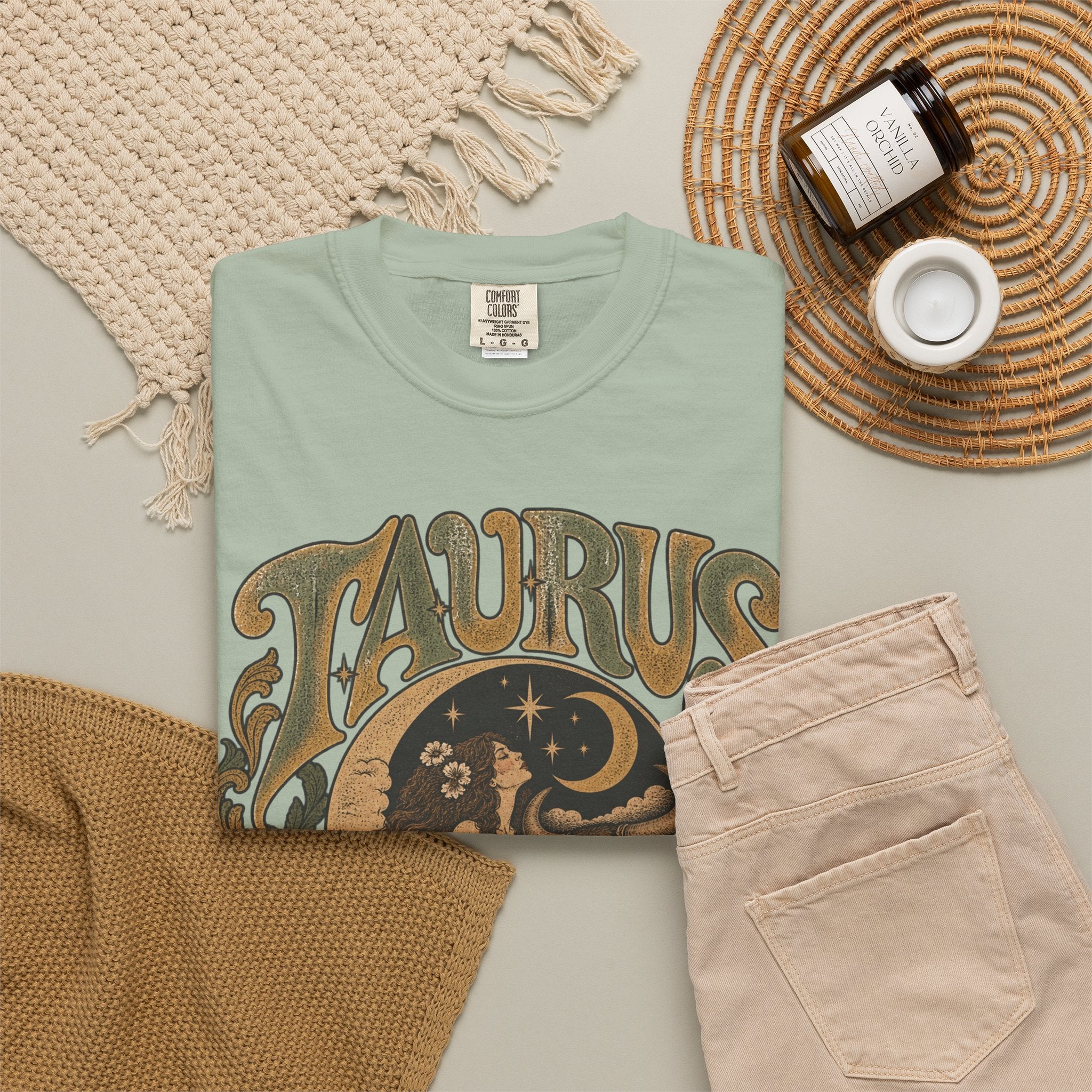 Taurus Zodiac T‑Shirt — Vintage Astrological Bull Graphic