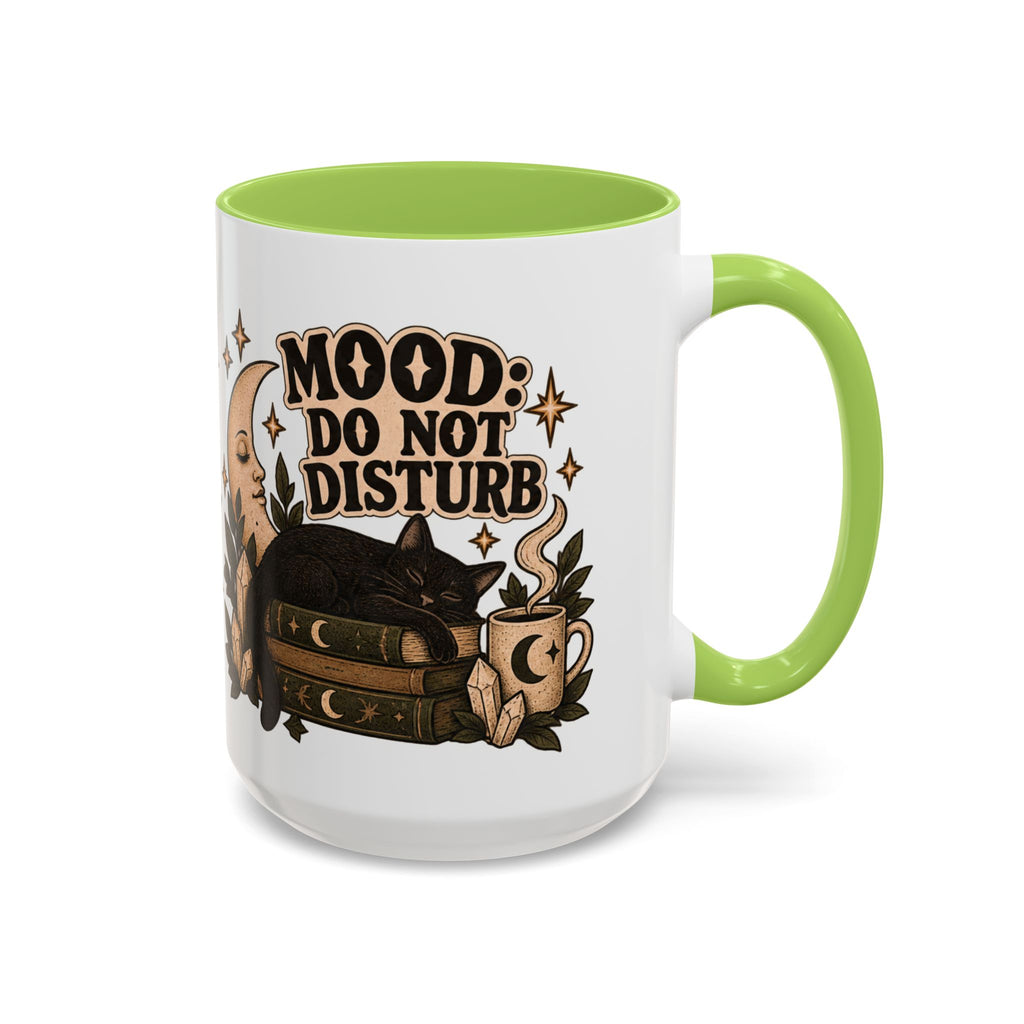 Mood: Do Not Disturb Mug — Sleepy Cat & Moon Ceramic Coffee Mug