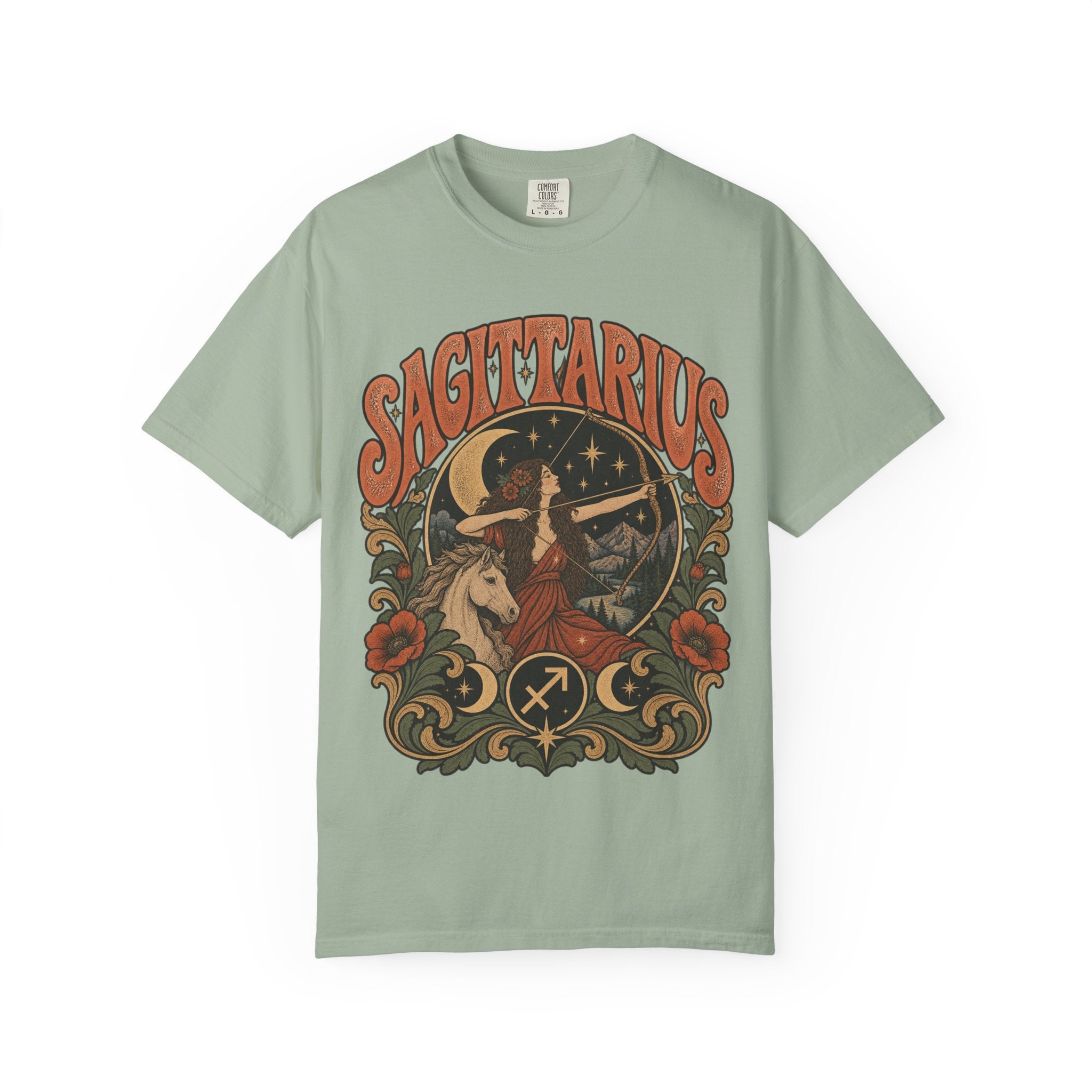 Sagittarius Zodiac T-Shirt — Retro Astrology Archer Design