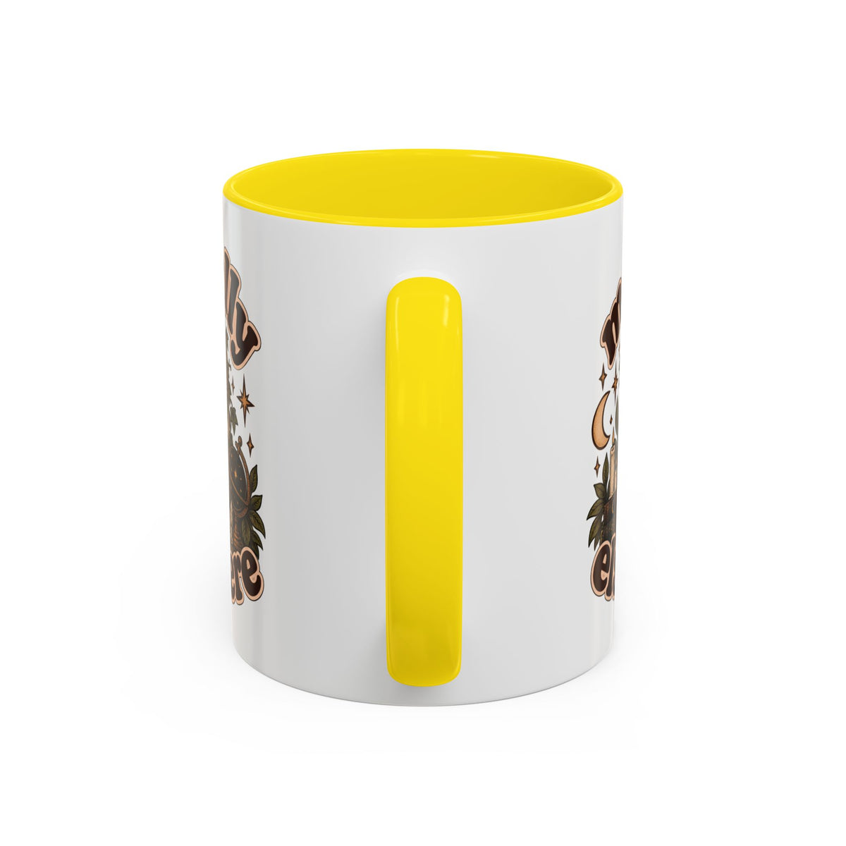 Mentally Elsewhere Mug — Black Cat Celestial Ceramic Coffee Mug