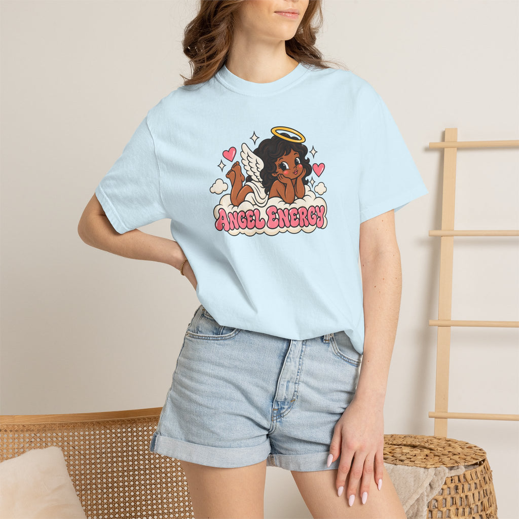 Angel Energy T-Shirt — Cute Retro Angel Graphic Tee