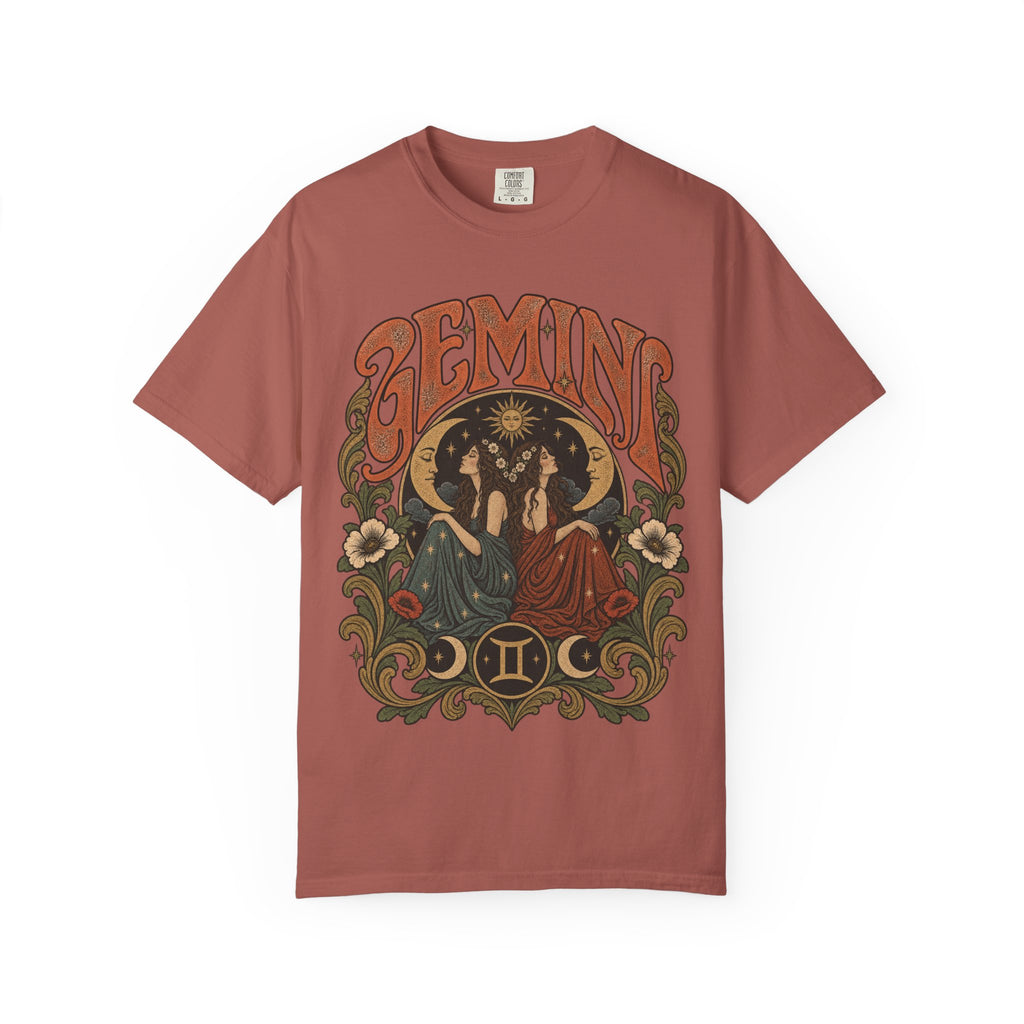 Gemini Zodiac T-Shirt — Vintage Astrological Graphic Tee