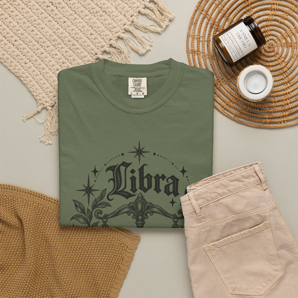 Libra Zodiac Scales T-Shirt — Astrological Sign Graphic Tee
