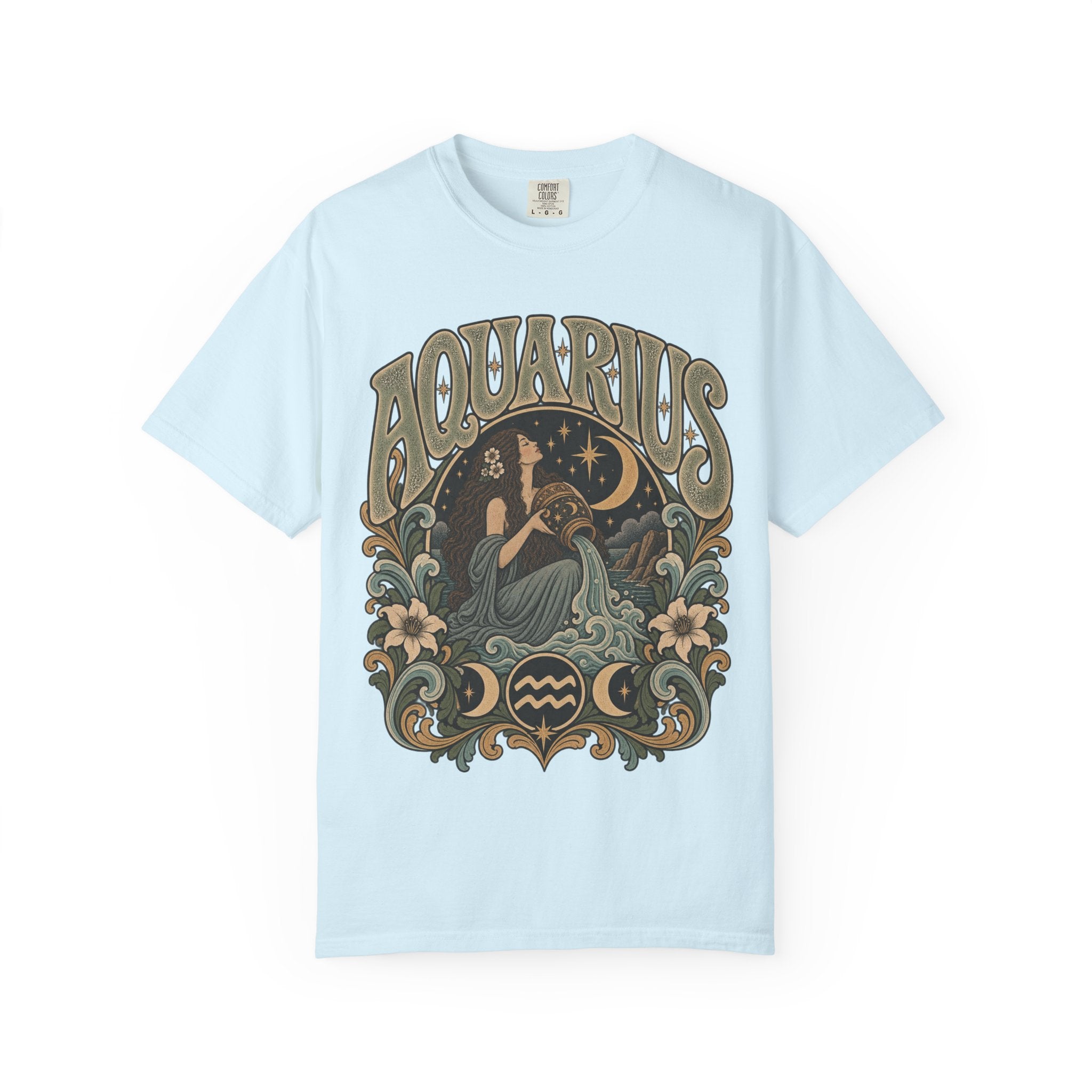 Aquarius Zodiac T-Shirt — Vintage Astrological Sign Tee