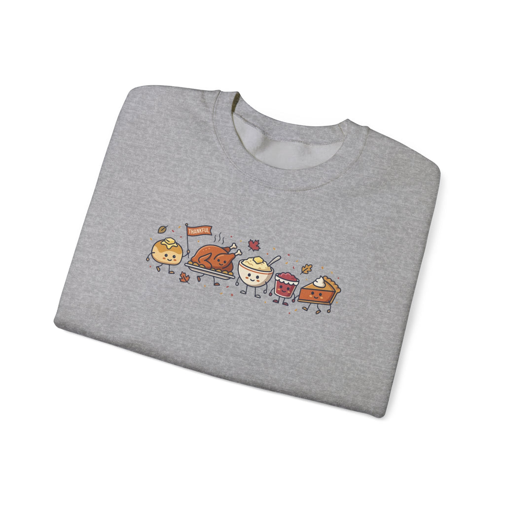 Cute Thanksgiving Food Icons Sweatshirt | Fall Harvest Friendsgiving