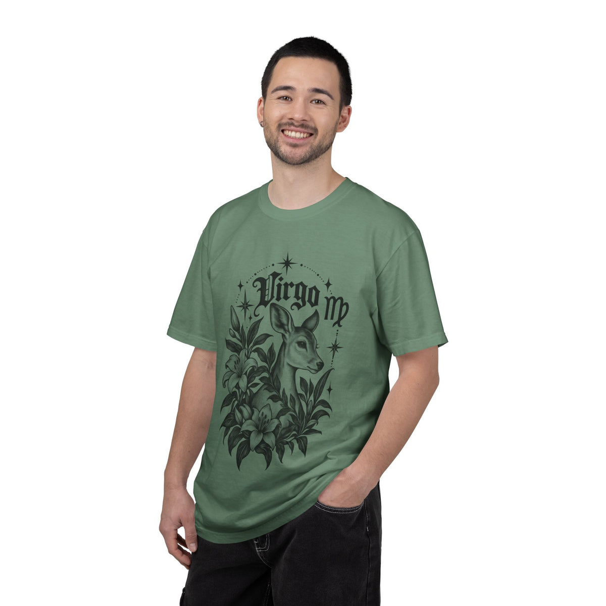 Virgo Zodiac T-Shirt — 'Virgo ' Floral Deer Astrology Tee