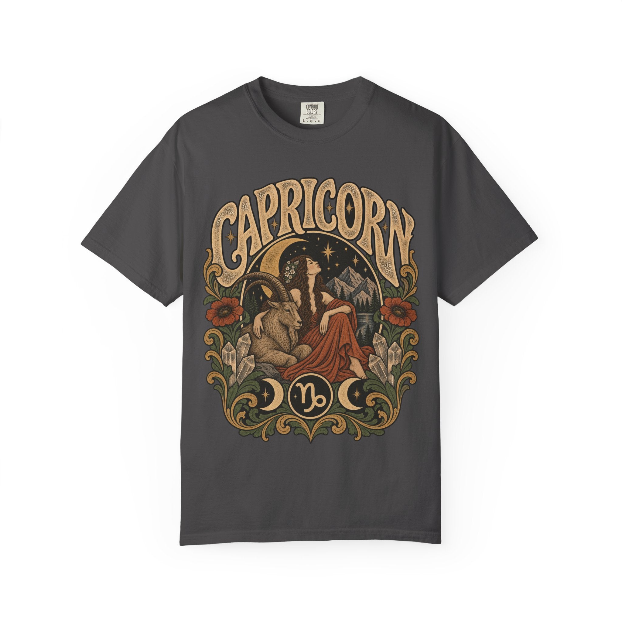 Capricorn Zodiac Tee — Vintage Astrological Graphic T-Shirt