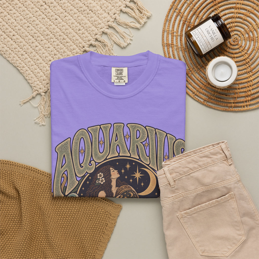 Aquarius Zodiac T-Shirt — Vintage Astrological Sign Tee