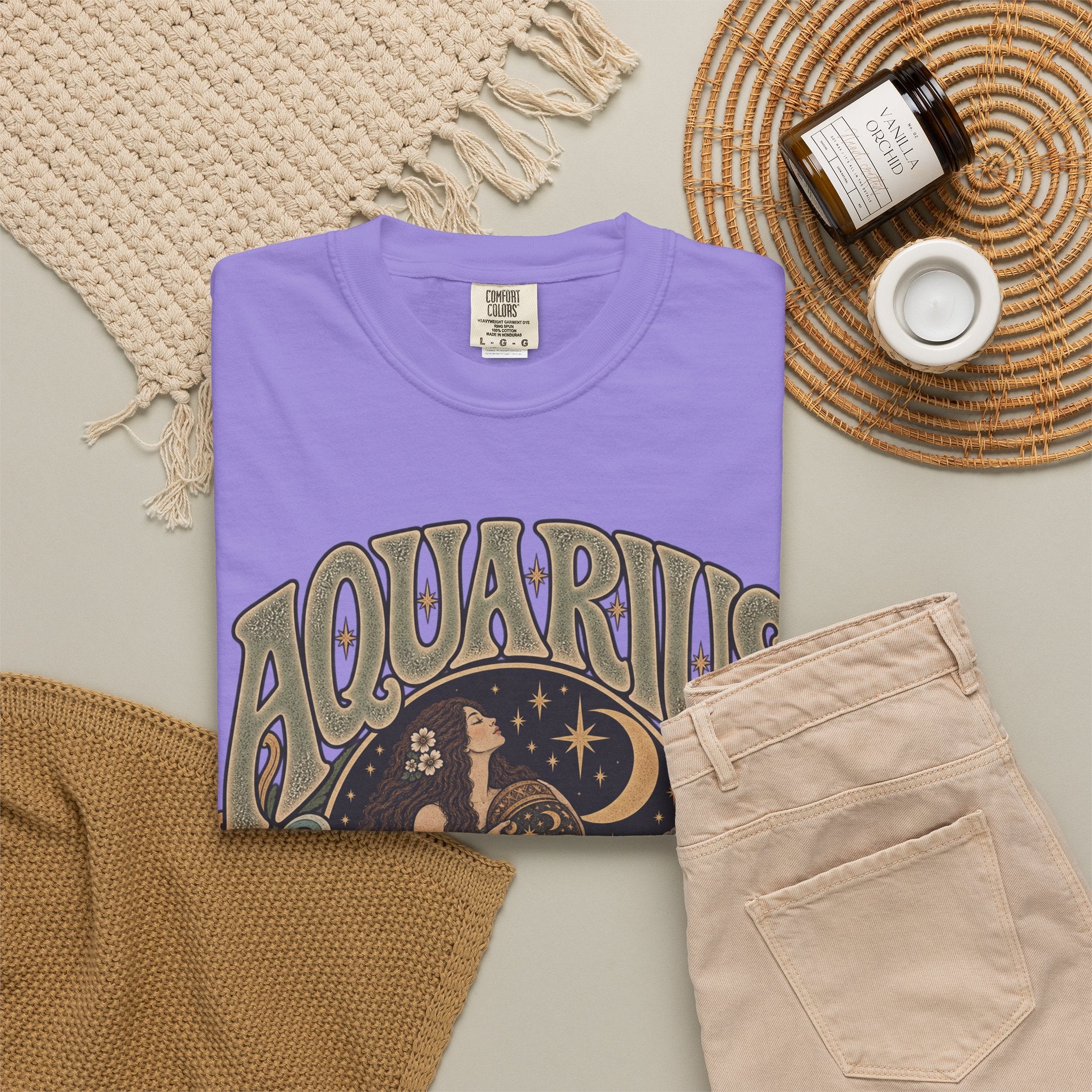 Aquarius Zodiac T-Shirt — Vintage Astrological Sign Tee